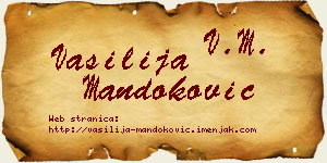 Vasilija Mandoković vizit kartica